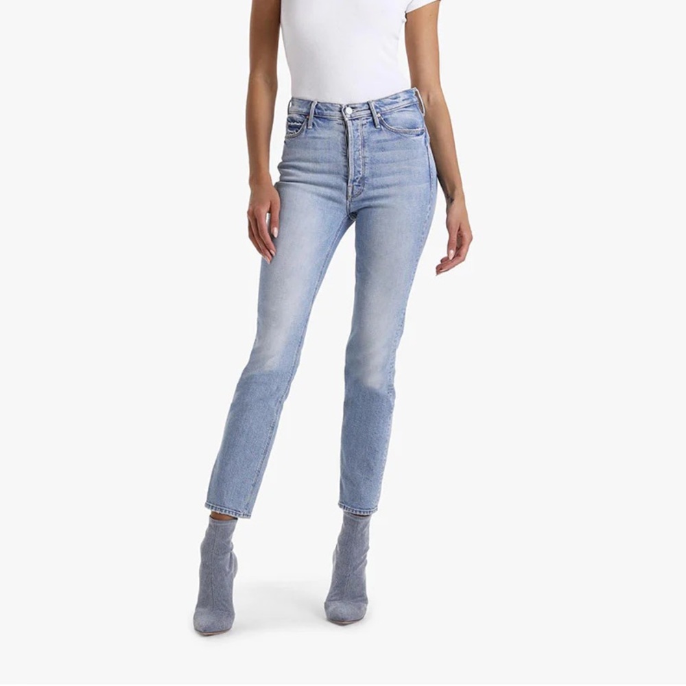 MOTHER The Button Fly Dazzler Ankle Jeans in I Confess